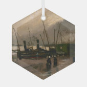 Amsterdamse Vissers's Harbour Storm van Vincent Go Glas Ornament (Voorkant)