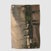 Amsterdamse Vissers's Harbour Storm van Vincent Go Golfhanddoek (Voorkant)