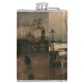 Amsterdamse Vissers's Harbour Storm van Vincent Go Heupfles (Achterkant)