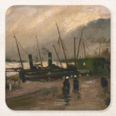 Amsterdamse Vissers's Harbour Storm van Vincent Go Kartonnen Onderzetters (Voorkant)