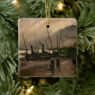 Amsterdamse Vissers's Harbour Storm van Vincent Go Keramisch Ornament