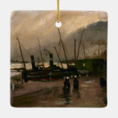 Amsterdamse Vissers's Harbour Storm van Vincent Go Keramisch Ornament (Achterkant)