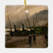 Amsterdamse Vissers's Harbour Storm van Vincent Go Keramisch Ornament (Voorkant)