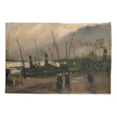 Amsterdamse Vissers's Harbour Storm van Vincent Go Kussensloop (Achterkant-Links)