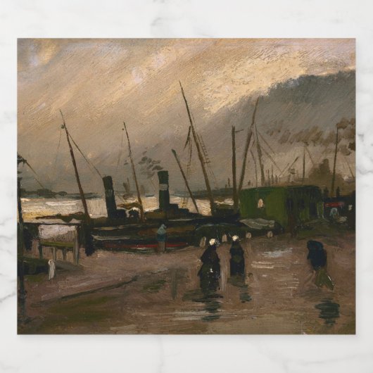 Amsterdamse Vissers's Harbour Storm van Vincent Go Likeurfles Etiket (Enkel label)