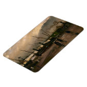 Amsterdamse Vissers's Harbour Storm van Vincent Go Magneet (Linkerzijde)