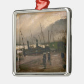 Amsterdamse Vissers's Harbour Storm van Vincent Go Metalen Ornament (Links)