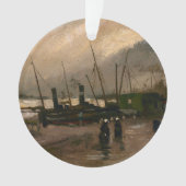 Amsterdamse Vissers's Harbour Storm van Vincent Go Ornament (voorkant)