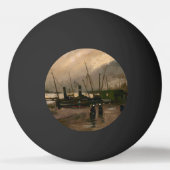 Amsterdamse Vissers's Harbour Storm van Vincent Go Pingpongbal (Voorkant)