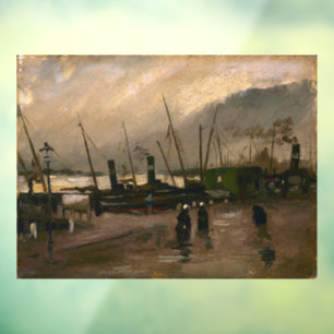 Amsterdamse Vissers's Harbour Storm van Vincent Go Raamsticker