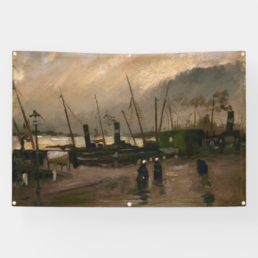 Amsterdamse Vissers's Harbour Storm van Vincent Go Spandoek (Horizontaal)
