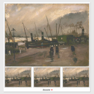 Amsterdamse Vissers's Harbour Storm van Vincent Go Sticker