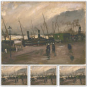 Amsterdamse Vissers's Harbour Storm van Vincent Go Sticker (Voorkant)
