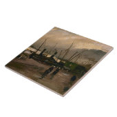 Amsterdamse Vissers's Harbour Storm van Vincent Go Tegeltje (Zijkant)