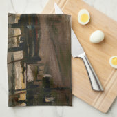 Amsterdamse Vissers's Harbour Storm van Vincent Go Theedoek (Quarter Fold)