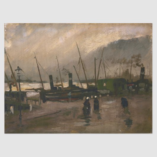 Amsterdamse Vissers's Harbour Storm van Vincent Go Tissuepapier (Voorkant)