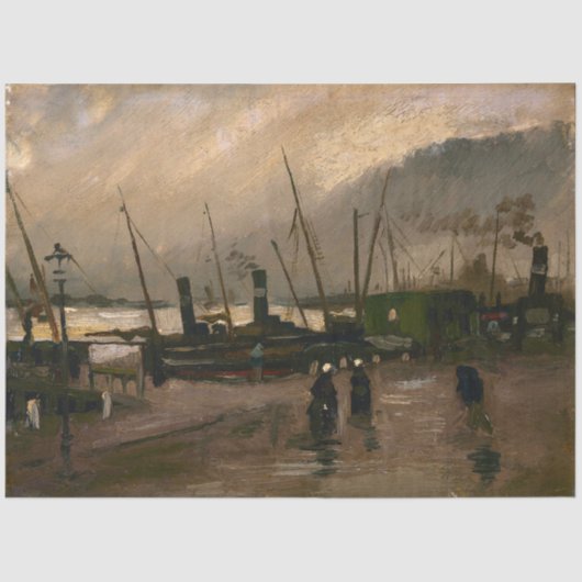 Amsterdamse Vissers's Harbour Storm van Vincent Go Tissuepapier (Voorkant)