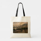Amsterdamse Vissers's Harbour Storm van Vincent Go Tote Bag (Achterkant)