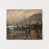Amsterdamse Vissers's Harbour Storm van Vincent Go Wandkleed (Voorkant (horizontaal))