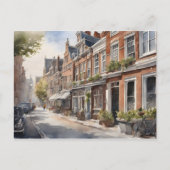 Amsterdamse waterverf schilderij briefkaart (Voorkant)