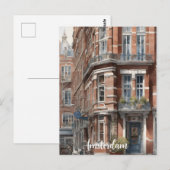 Amsterdamse waterverf schilderij briefkaart (Voorkant / Achterkant)
