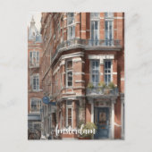 Amsterdamse waterverf schilderij briefkaart (Voorkant)