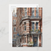 Amsterdamse waterverf schilderij feestdagenkaart (Voorkant / Achterkant)