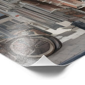 Amsterdamse waterverf schilderij foto afdruk (Hoek)