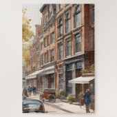 Amsterdamse waterverf schilderij legpuzzel (Verticaal)