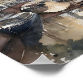 Amsterdamse waterverf schilderij poster (Hoek)