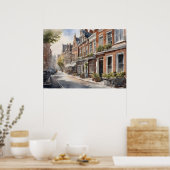 Amsterdamse waterverf schilderij poster (Keuken)