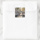 Amsterdamse waterverf schilderij vierkante sticker (Tas)