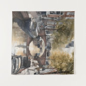 Amsterdamse waterverf schilderij wandkleed (Voorkant (horizontaal))