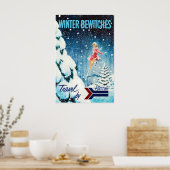AMTRAK-wintertreinreisposter Poster (Keuken)
