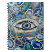 Amulet Blue Geodes en kristallen van het boze oog Notitieboek (Voorkant)