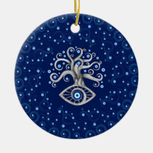 Amulet-boom voor boze ogen keramisch ornament