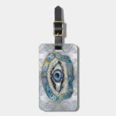 Amulet Geoden en kristallen voor het ogen van het  Bagagelabel (Voorkant verticaal)