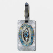 Amulet Geoden en kristallen voor het ogen van het  Bagagelabel (Achterkant verticaal)