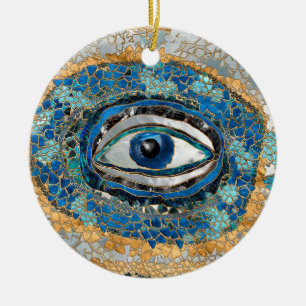 Amulet Geoden en kristallen voor het ogen van het  Keramisch Ornament