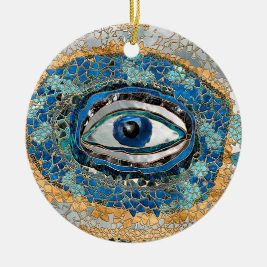 Amulet Geoden en kristallen voor het ogen van het  Keramisch Ornament (Voorkant)