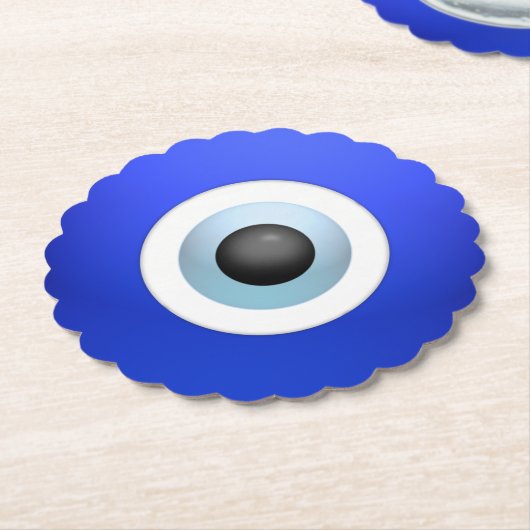 Amulet om het boze oog af te sluiten kartonnen onderzetters (Gekanteld)