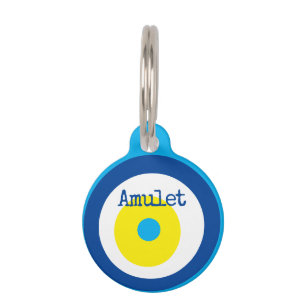 Amulet voor blauw boogschoen huisdierpenning