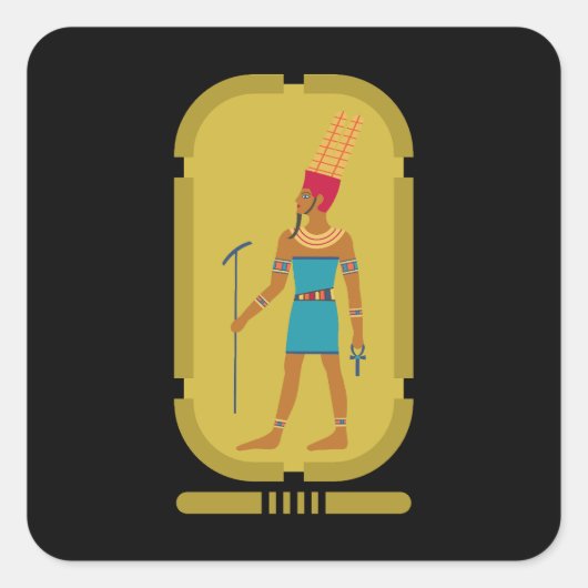 Amun God van de Sticker op het luchtplein (Voorkant)
