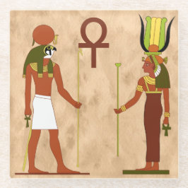AMun RA en Isis Glazen Onderzetter