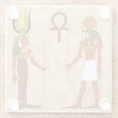 AMun RA en Isis Glazen Onderzetter (Achterkant)