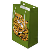 Amur Leopard Cubs Cuddling Art Klein Cadeauzakje (Achterkant Gekanteld)