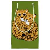 Amur Leopard Cubs Cuddling Art Klein Cadeauzakje (Voorkant)