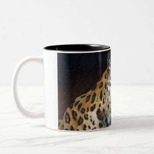 Amur Leopard-Mok. Tweekleurige Koffiemok (Links)