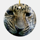 Amur Leopard Ornaments Keramisch Ornament (Achterkant)