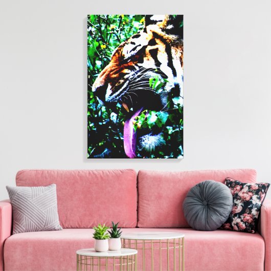Amur Tiger 16x24 (40x60cm) waccnm Canvas Afdruk (Insitu (Woonkamer))